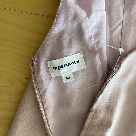 Superdown Long Gown Dress Pink Blush - Picture 1 of 4